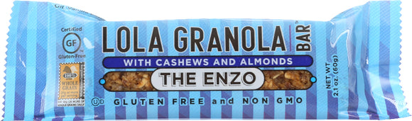 LOLA GRANOLA: The Enzo with Cashews & Almonds Bar, 2.1 oz