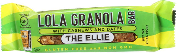 LOLA GRANOLA: The Ellie with Cashews & Dates Bar, 2.1 oz