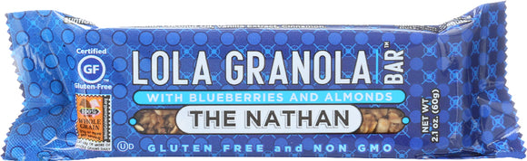 LOLA GRANOLA: The Nathan with Blueberries & Almond Bar, 2.1 oz