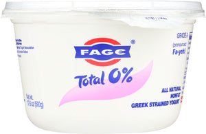 FAGE TOTAL GREEK: 0% Nonfat Plain Greek Strained Yogurt, 17.6 oz