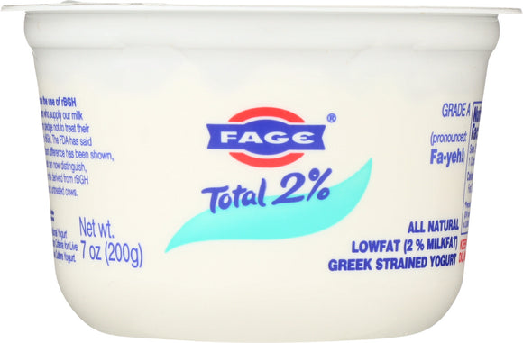 FAGE TOTAL GREEK: 2% Greek Strained Yogurt, 7 Oz