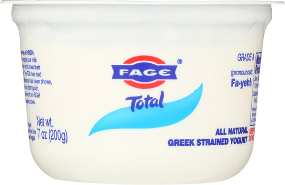 FAGE: Total Yogurt Greek Strained All Natural, 7 Oz