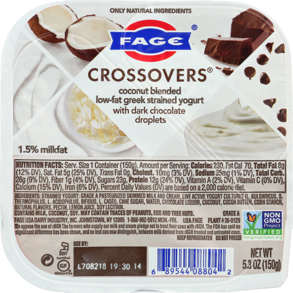FAGE TOTAL GREEK: Yogurt Crossover Coconut Choco, 5.3 oz
