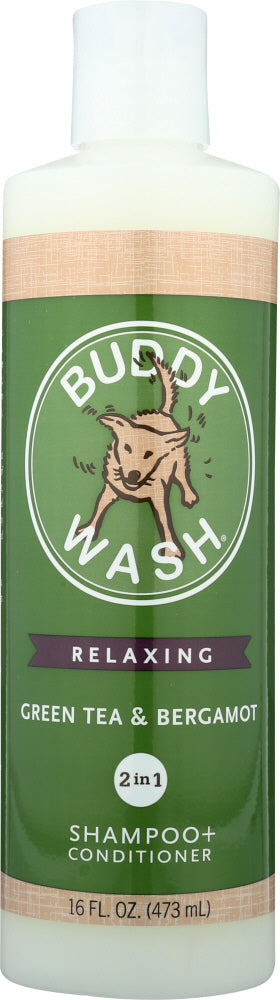 CLOUD STAR: Buddy Wash Green Tea & Bergamot 2 in 1 Dog Shampoo Plus Conditioner, 16 Oz