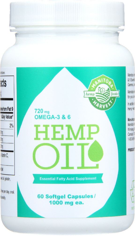 MANITOBA HARVEST: Hemp Oil 1,000 Mg, 60 Softgel Capsules