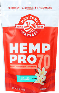 MANITOBA HARVEST: Hemp Pro 70 Vanilla, 11 oz