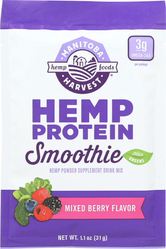 MANITOBA HARVEST: Hemp Protein Smoothie Mixed Berry, 1.1 oz