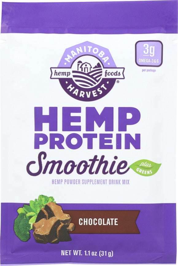 MANITOBA HARVEST: Hemp Protein Smoothie Chocolate, 1.1 oz