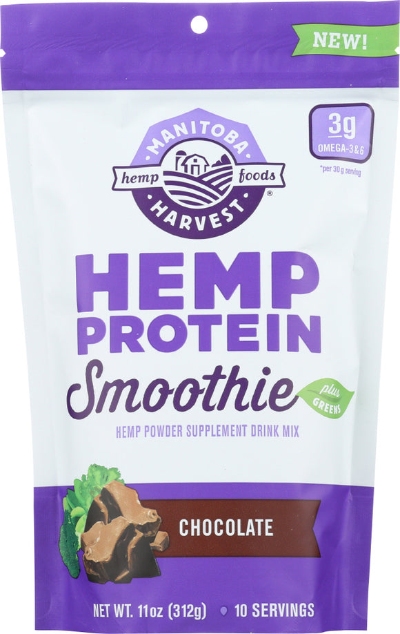 MANITOBA HARVEST: Hemp Protein Smoothie Chocolate, 11 oz