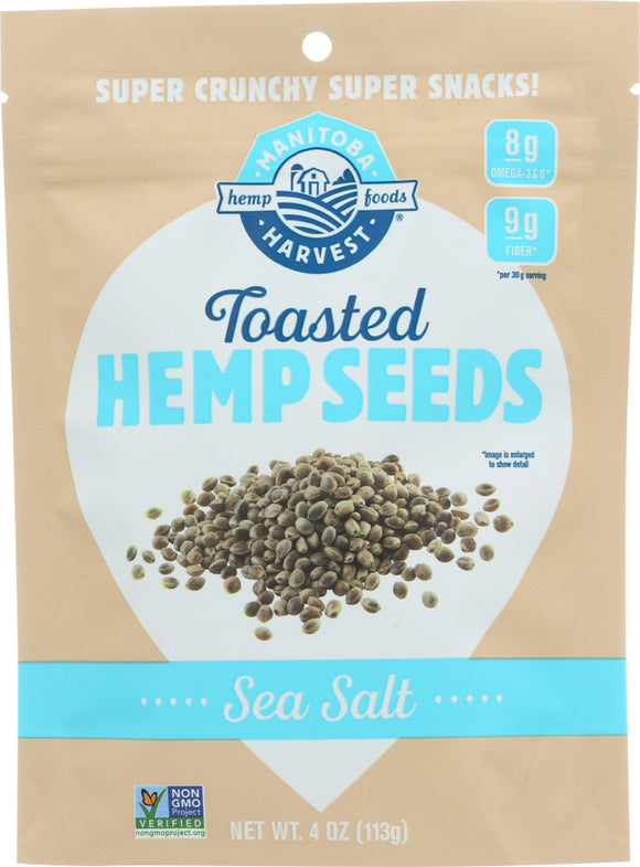 MANITOBA HARVEST: Toasted Hemp Seeds Sea Salt, 4 oz