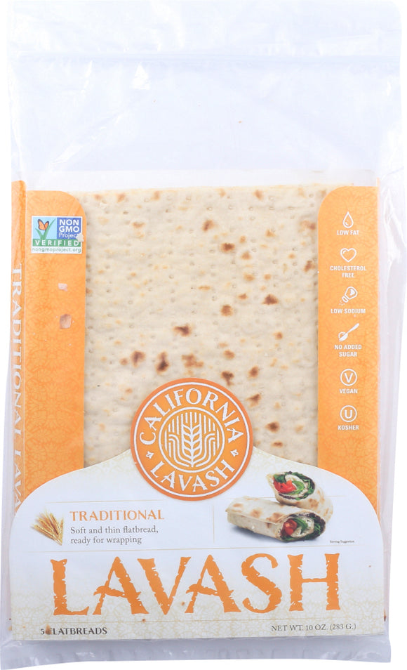 CALIFORNIA LAVASH: Traditional Lavash Flat Bread, 10 oz