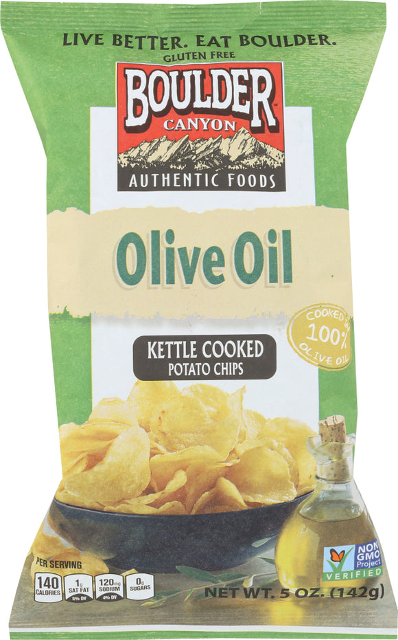 BOULDER CANYON: Kettle Cooked Potato Chips Olive Oil, 5 Oz