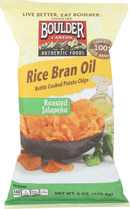 BOULDER CANYON: Rice Bran Oil Roasted Jalapeño, 6 oz