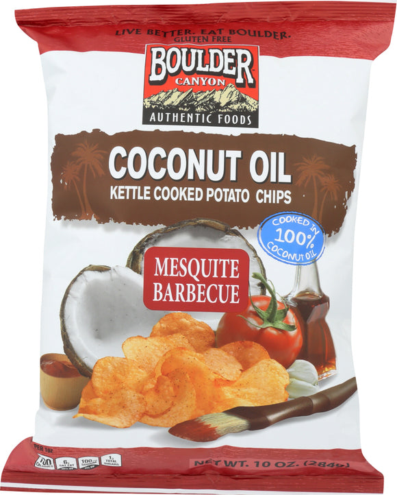 BOULDER CANYON: Coconut Oil Kettle Cooked Barbecue Chips, 10 oz