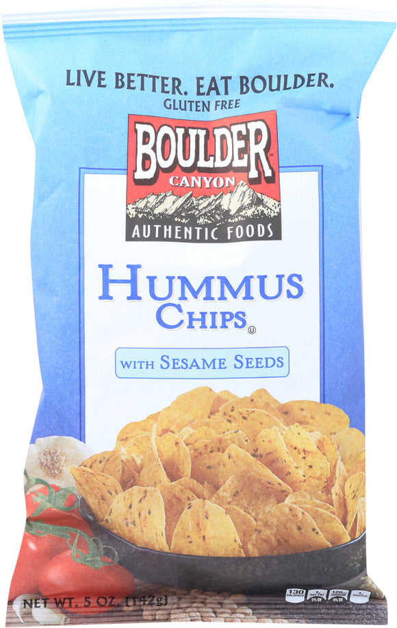 BOULDER CANYON: Tortollia Chips Hummus & Sesame Lightly Salted, 5 oz