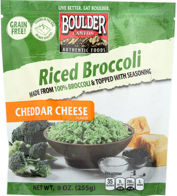 BOULDER CANYON: Riced Cheddar Broccoli, 9 oz