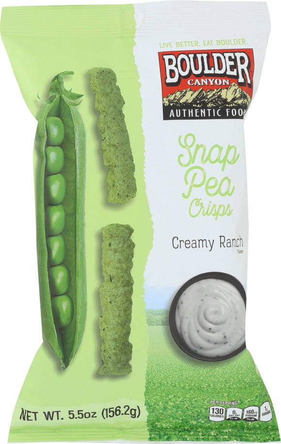 BOULDER CANYON: Snap Pea Crisps Creamy Ranch, 5.5 oz