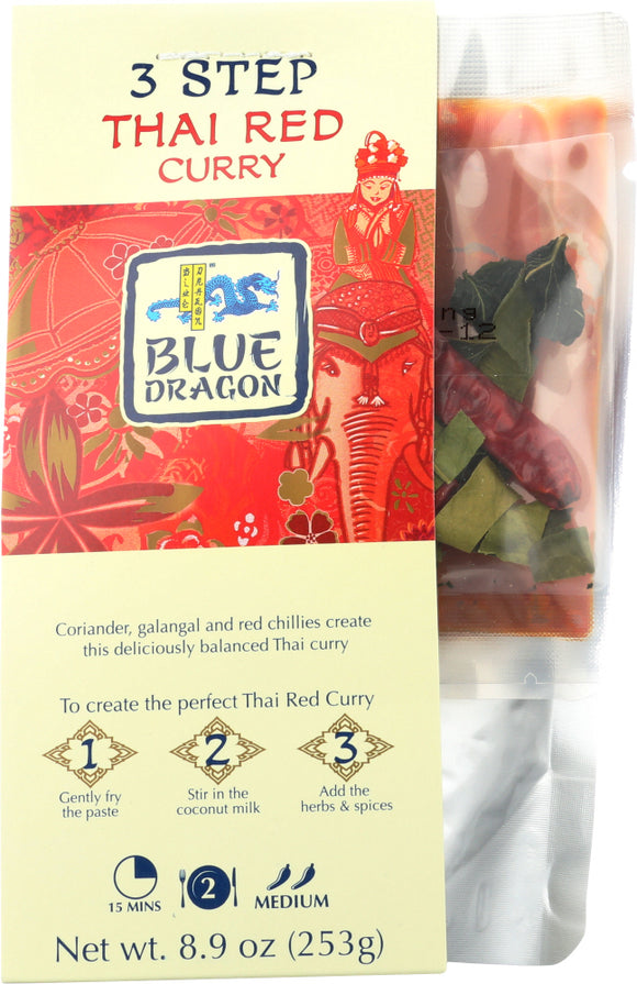 BLUE DRAGON: CURRY KIT THAI RED 3 STEP (8.900 OZ)