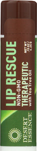 DESERT ESSENCE: Lip Rescue Therapeutic with Tea Tree Oil, 0.15 oz