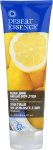 DESERT ESSENCE: Hand and Body Lotion Italian Lemon, 8 oz