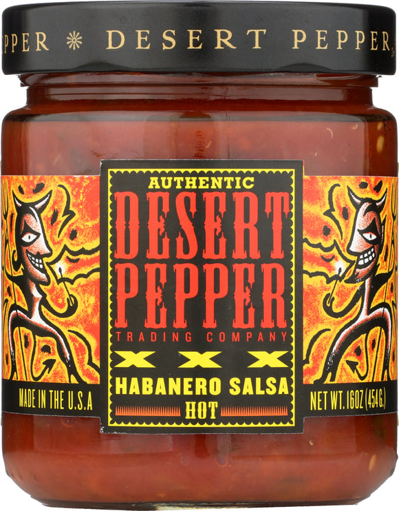 DESERT PEPPER: Salsa XXX Roasted Habanero, 16 oz