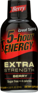 5 HOUR ENERGY: Energy Shot Extra Strength Berry Flavor, 2 oz