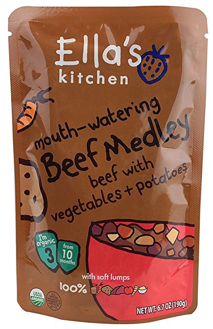 ELLAS KITCHEN: Mouth-Watering Beef Medley Beef with Vegetables + Potatoes, 6.7 oz