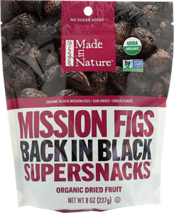 MADE IN NATURE: Organic Back in Black Mission Figs, 8 oz