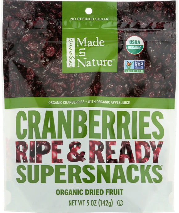 MADE IN NATURE: Organic Dried Fruit Cranberries, 5 oz