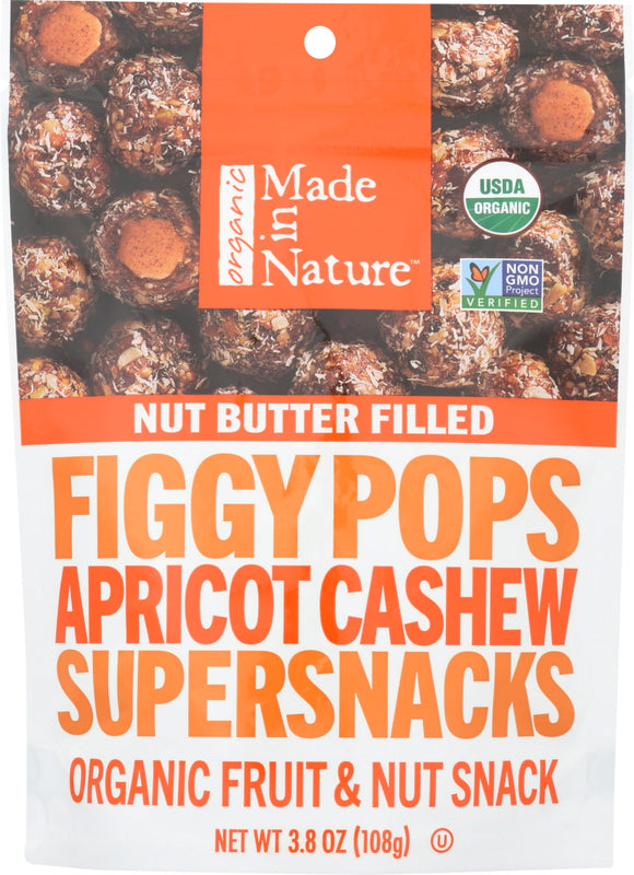 MADE IN NATURE: Figgy Pops Apricot Cashew, 3.8 oz