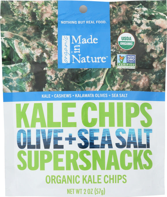 MADE IN NATURE: Kale Chips Olive Seasalt Organic, 2 oz