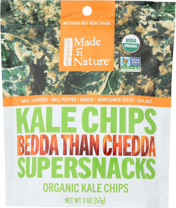 MADE IN NATURE: Chip Kale Chedda Organic, 2 oz