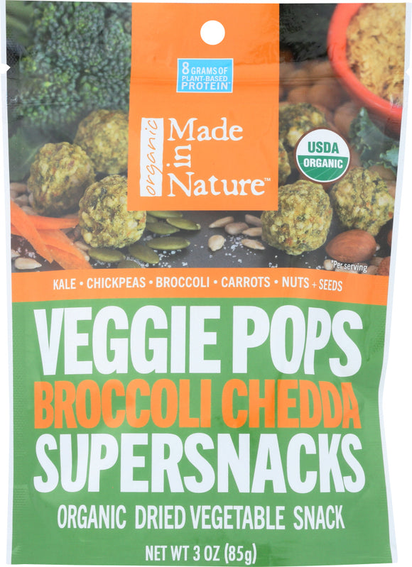 MADE IN NATURE: Pop Veggie Broccoli Cheddar, 3 oz