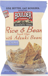 BOULDER CANYON: Rice & Bean Snack Chips with Adzuki Beans Natural Salt, 5 oz