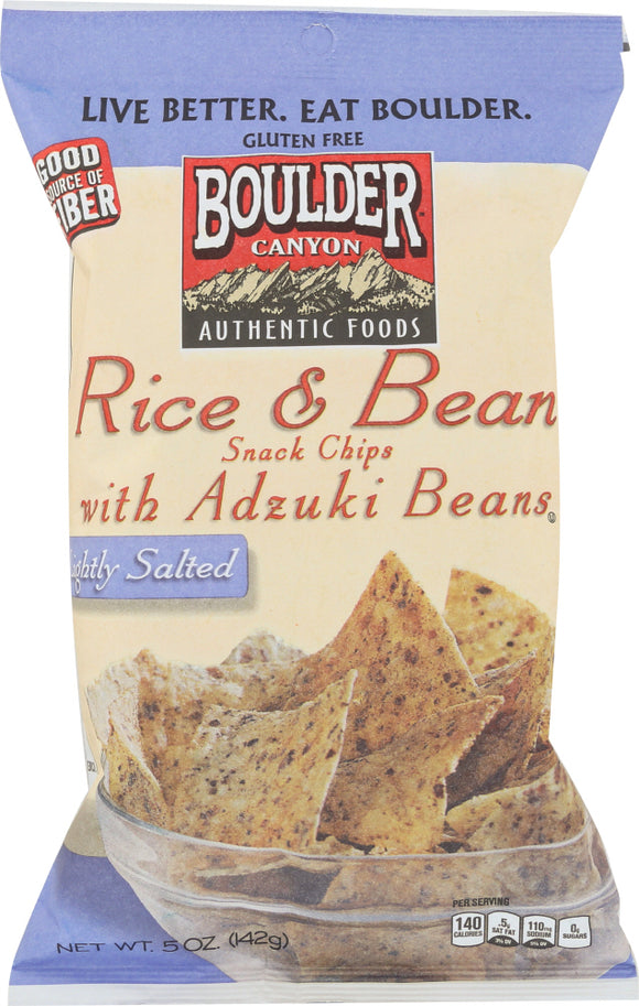 BOULDER CANYON: Rice & Bean Snack Chips with Adzuki Beans Natural Salt, 5 oz