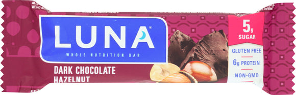 LUNA NUTRITION BAR: Dark Chocolate Hazelnut, 1.48 oz