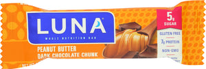 LUNA NUTRITION BAR: Dark Chocolate Peanut Butter Chunk, 1.48 oz