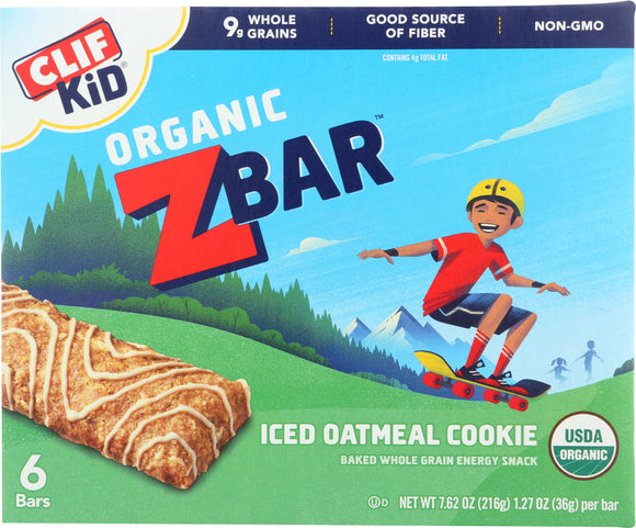 CLIF KID: Zbar Organic Iced Oatmeal Cookie, 7.62 oz