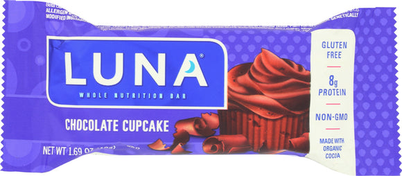 LUNA: Nutrition Bar Chocolate Cupcake Gluten Free, 1.69 oz