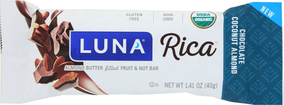 LUNA: Rica Chocolate Coconut Almond Bar, 1.41 oz