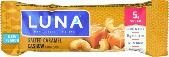 LUNA: Salted Caramel Cashew Bar, 1.48 oz