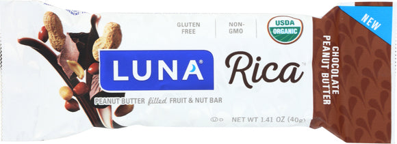 LUNA: Rica Chocolate Peanut Butter Bar, 1.41 oz