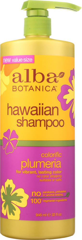 ALBA BOTANICA: Shampoo Colorific Plumeria, 32 oz