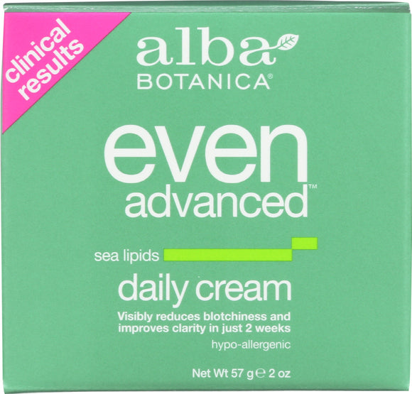 ALBA BOTANICA: Natural Even Advanced Daily Cream Sea Lipids, 2 oz