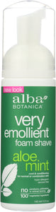 ALBA BOTANICA: Very Emollient Natural Foam Shave Aloe Mint, 5 Oz