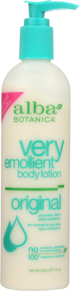 ALBA BOTANICA: Very Emollient Body Lotion Original, 12 oz