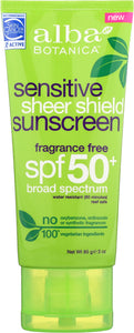 ALBA BOTANICA: Sunscreen Sheer Shield SPF 50, 3 oz