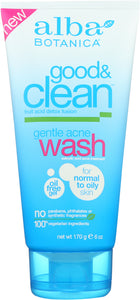 ALBA BOTANICA: Good & Clean Gentle Acne Wash, 6 Oz