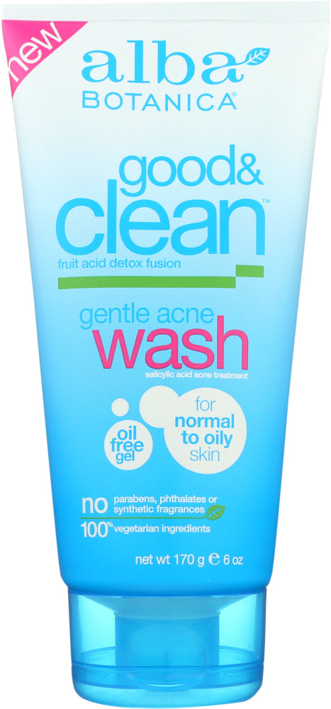 ALBA BOTANICA: Good & Clean Gentle Acne Wash, 6 Oz