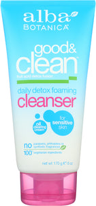 ALBA BOTANICA: Good & Clean Daily Detox Foaming Cleanser, 6 Oz